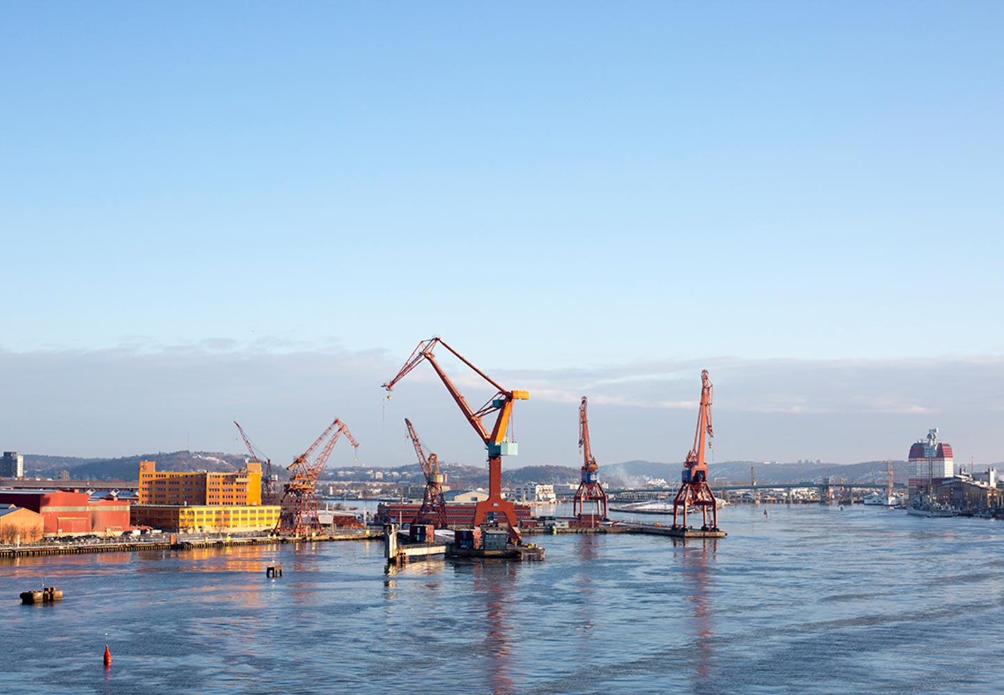 Cranes at Gothenburg harbour