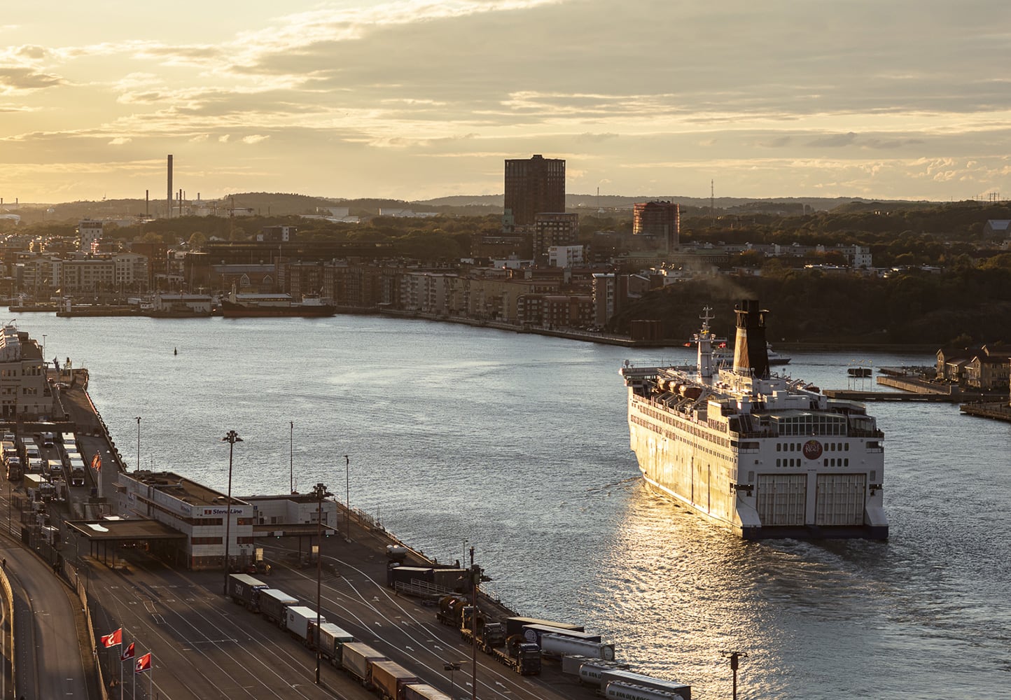 Stena ferry in the port of Gothenburg
