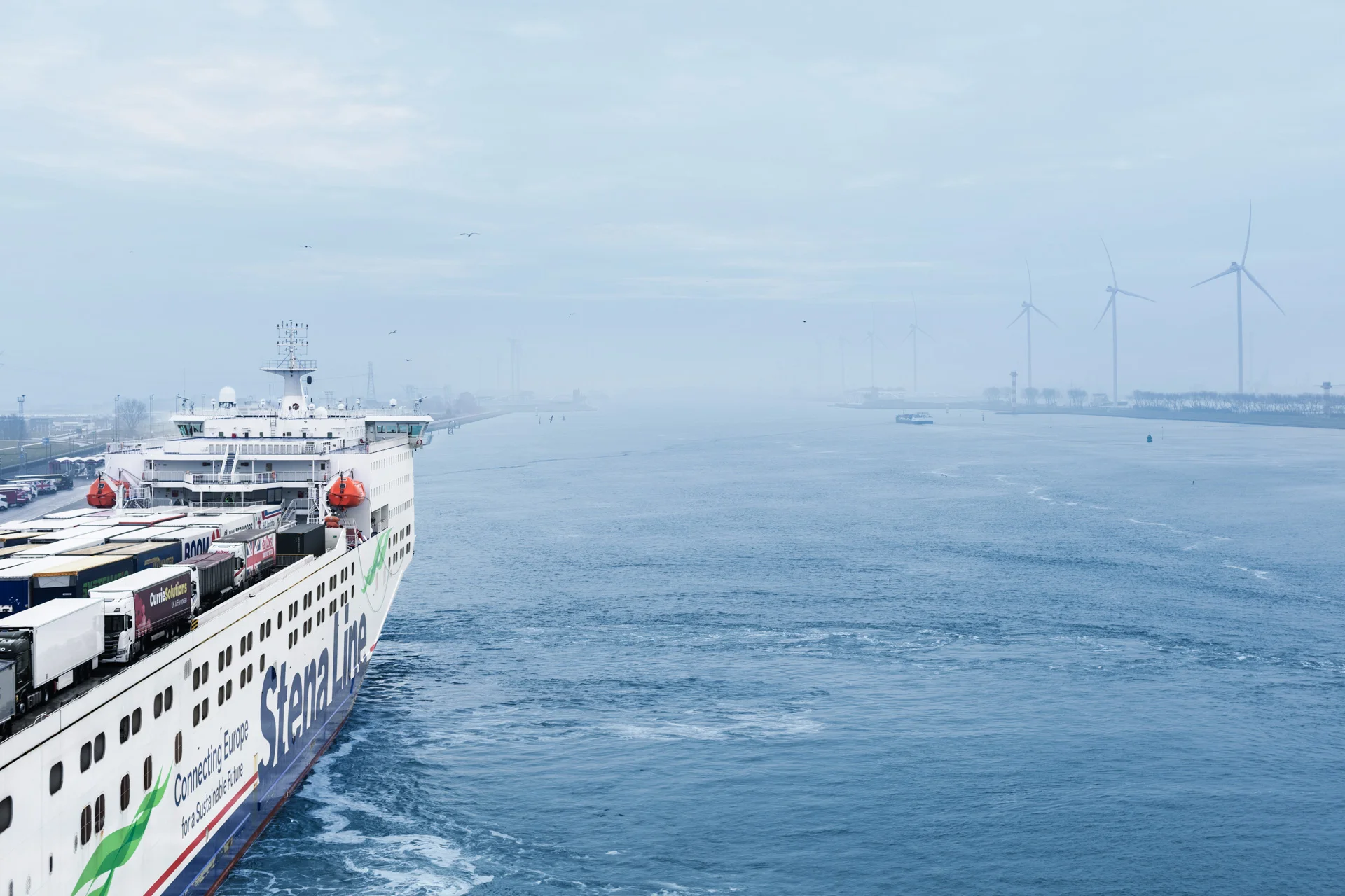 Stena Line vessel leaving the harbour
